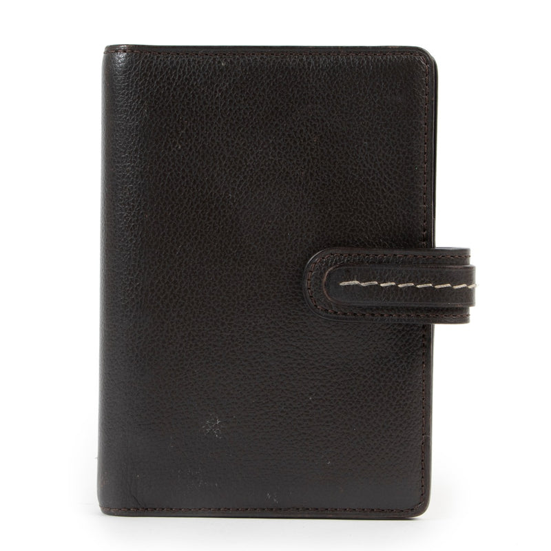 Shop authentic second hand luxury high-end designer vintage Delvaux Brown Modula PM Agenda Cover at Labellov