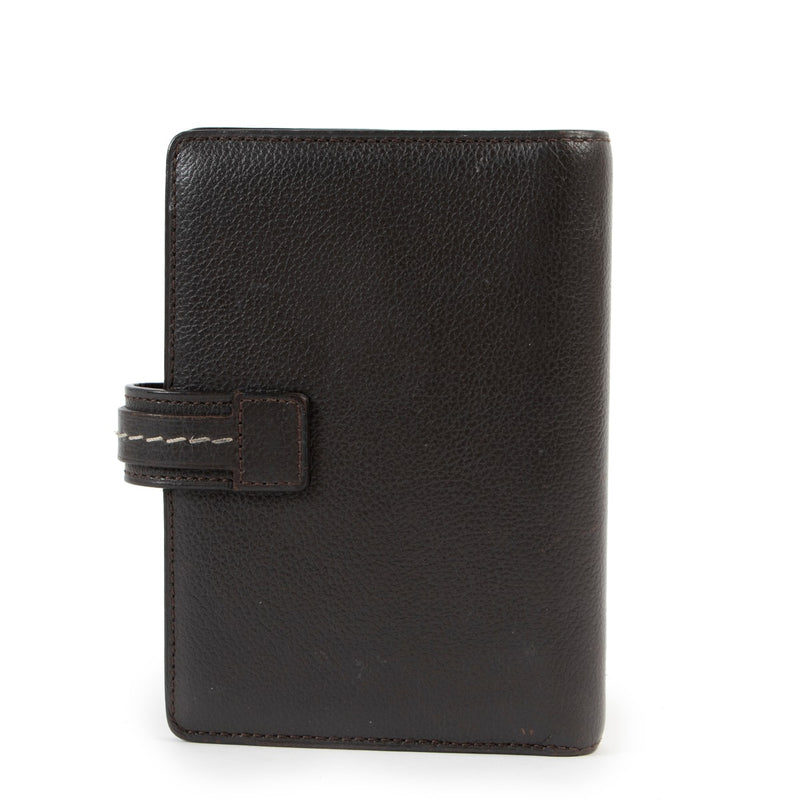 Shop authentic second hand luxury high-end designer vintage Delvaux Brown Modula PM Agenda Cover at Labellov