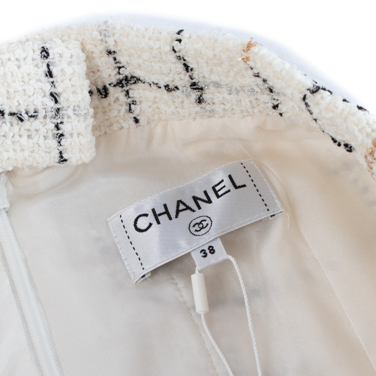 Chanel Zomer 2017 Witte Tweed Rok - Maat 38