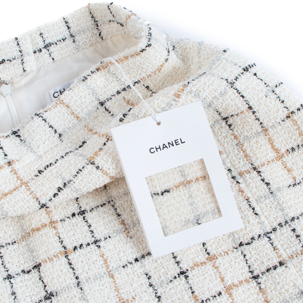 Chanel Zomer 2017 Witte Tweed Rok - Maat 38