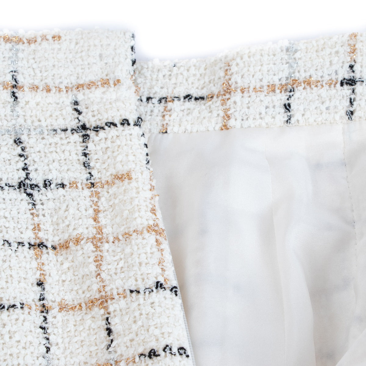 Chanel Zomer 2017 Witte Tweed Rok - Maat 38