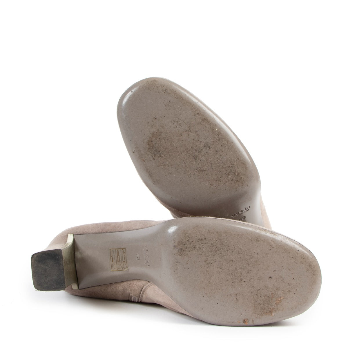 Gucci Grey Suede Ankle Boots
