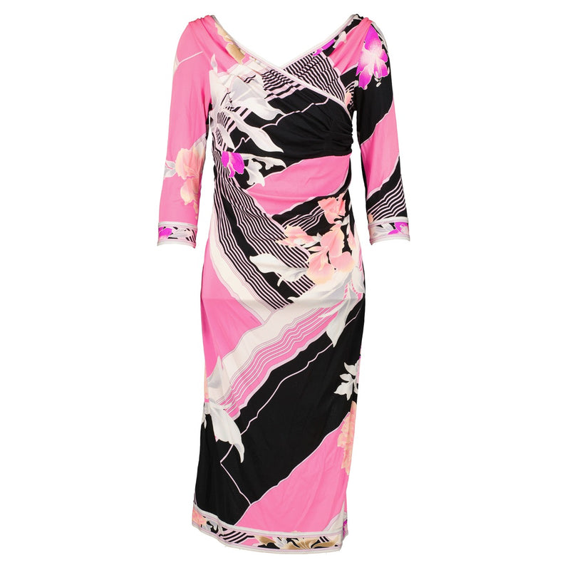 Leonard Multicolor Floral Print Wrap Dress