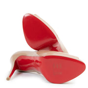 Christian Louboutin Lady Peep Toe Nude Pumps