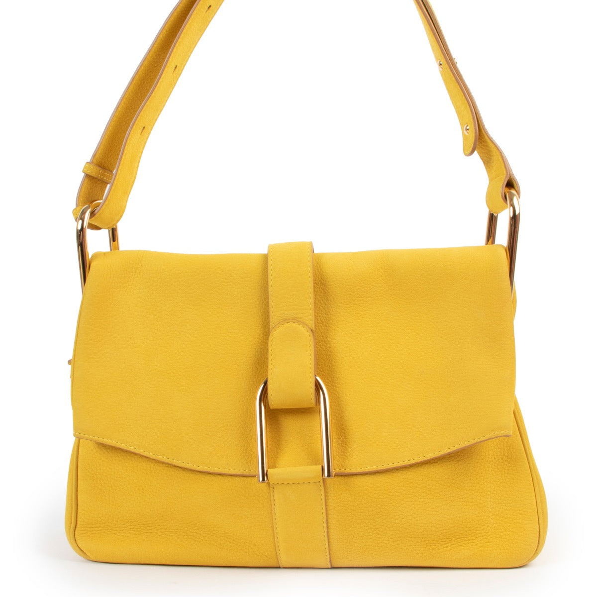 Buy an authentic second hand Delvaux Givry Yellow Shoulder Bag at Labellov
