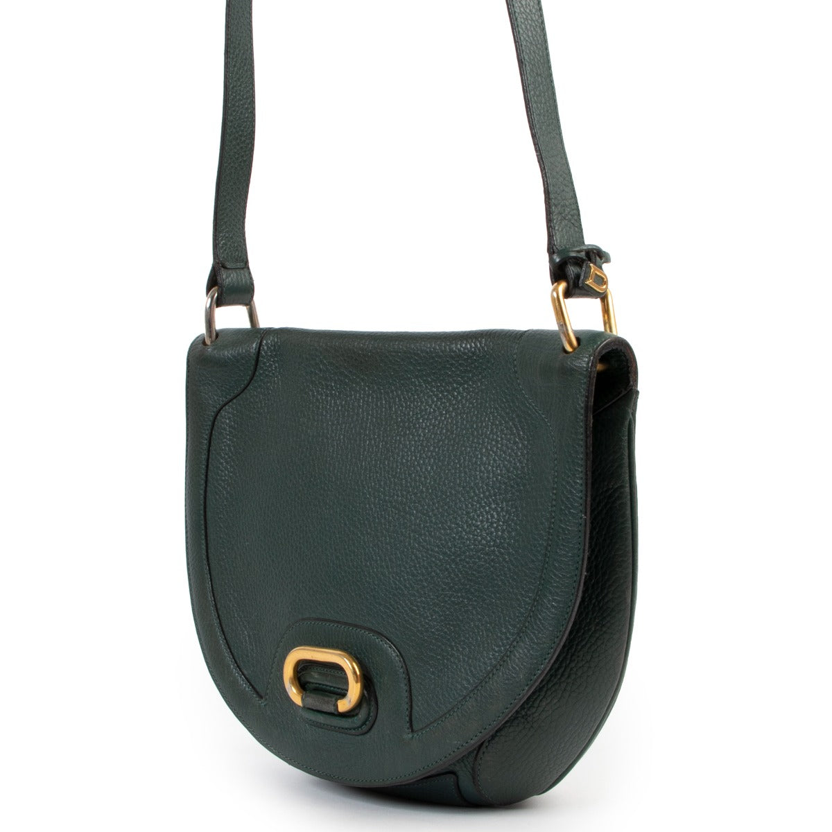Shop safe online Delvaux green crossbody bag in good condition, Shop online 100% authentic Delvaux crossbody bag in good condition, Preloved Delvaux bag in good condition.