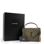 shop safe online Saint Laurent Khaki Green College Crossbody. Shop 100% authentic Saint Laurent Khaki Green College Crossbody.