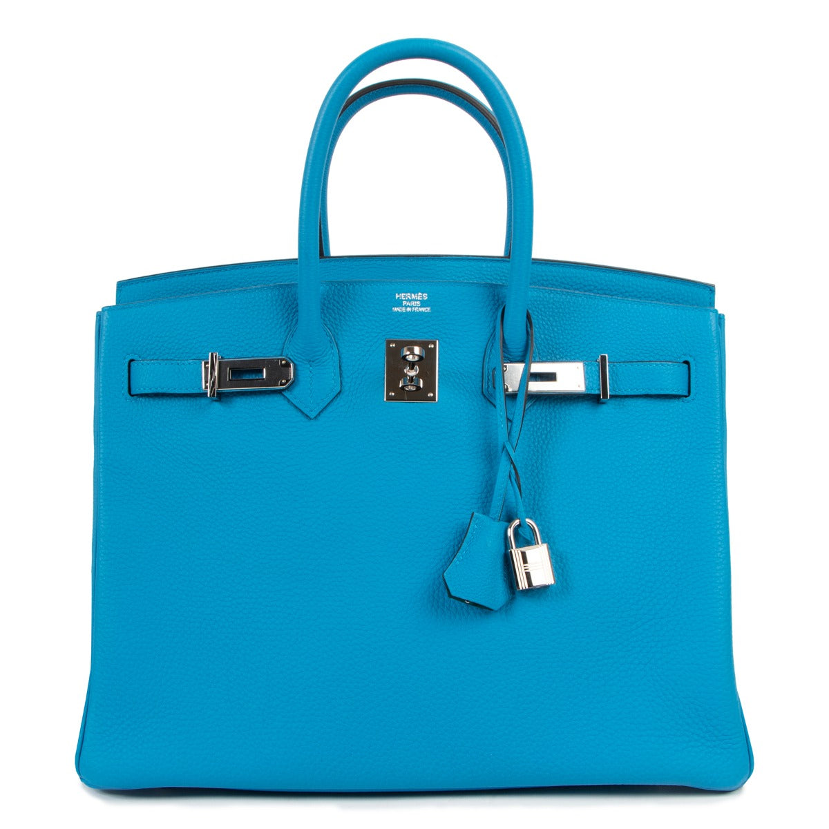 authentic second hand hermes birkin 35 togo blue zanzibar on labellov.com