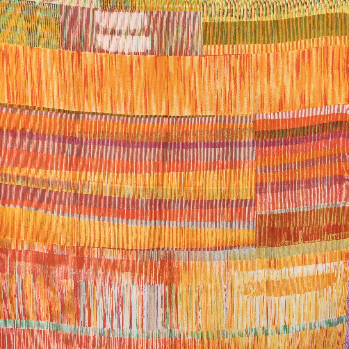 Delvaux Orange Symphonie Silk Scarf