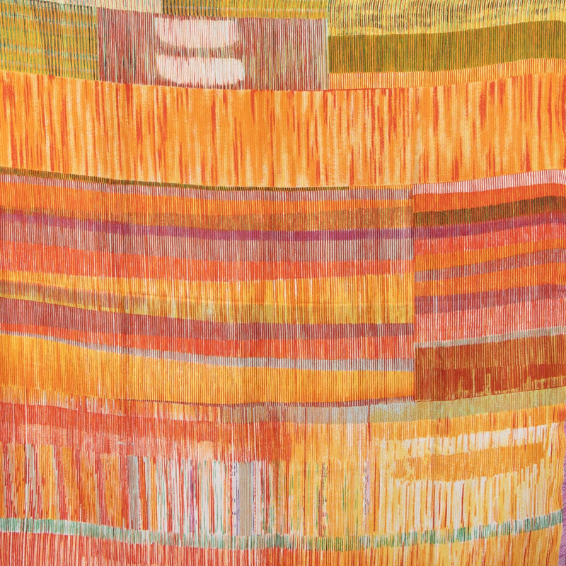 Delvaux Orange Symphonie Silk Scarf