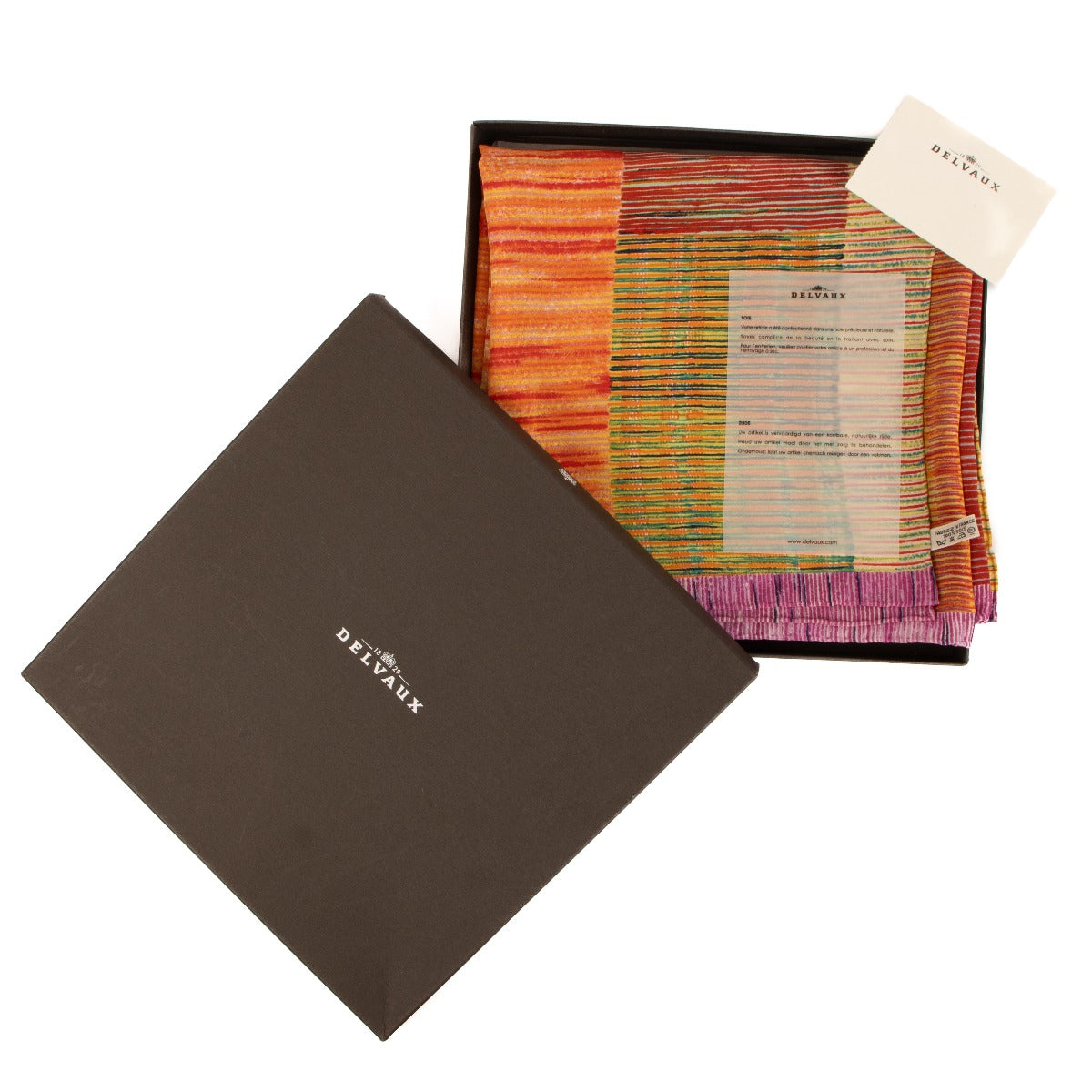 Delvaux Sunrise Symphonie Crêpe de Chine Carré Scarf
