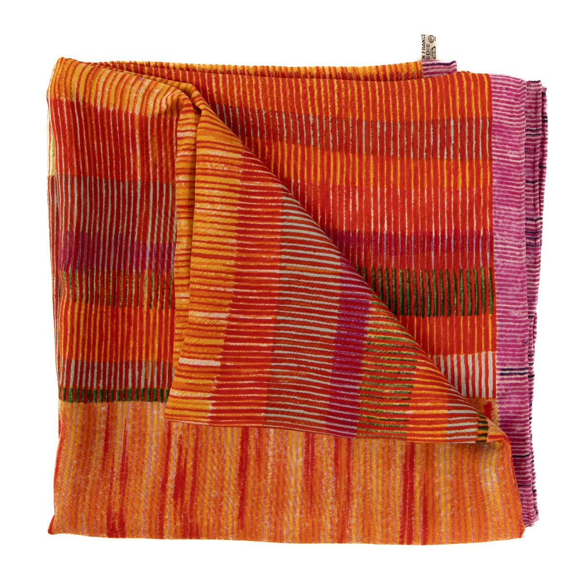 Delvaux Orange Symphonie Silk Scarf