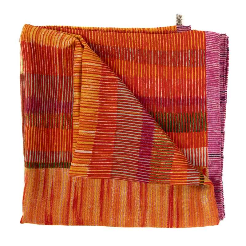 Delvaux Orange Symphonie Silk Scarf