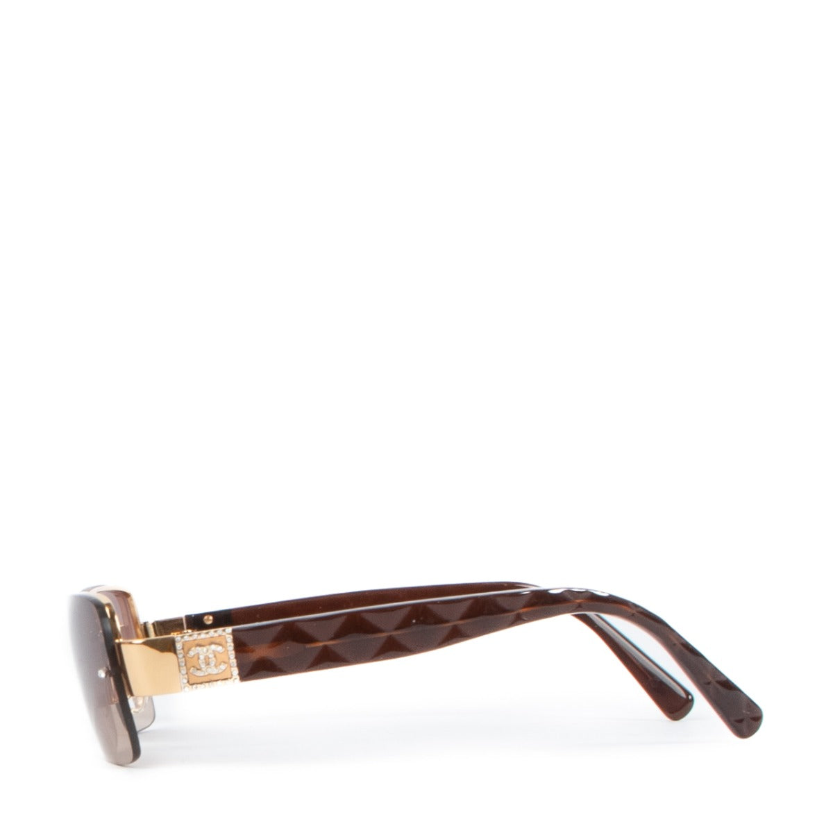 Chanel Brown 4130 CC Quilted Glasses