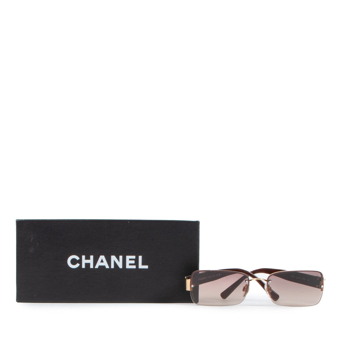 Chanel Bruin 4130 CC Doorgestikt Bril