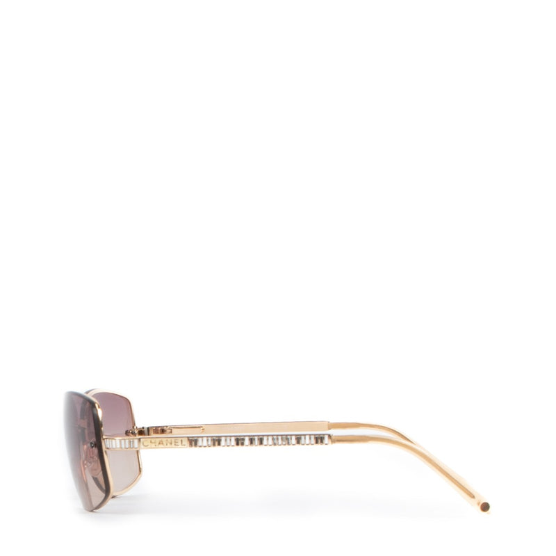 Chanel 4123 Gold Crystal Sunglasses