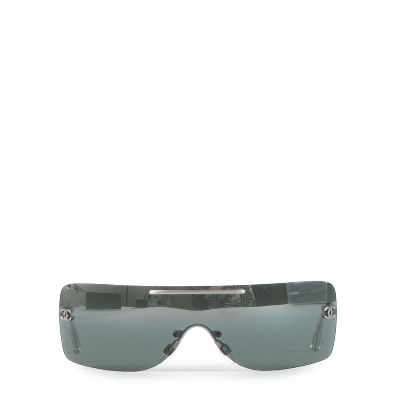 Chanel Silver 4080 CC Shield Sunglasses