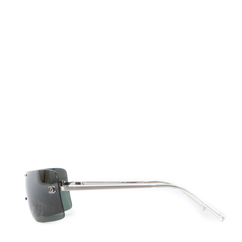 Chanel Silver 4080 CC Shield Sunglasses