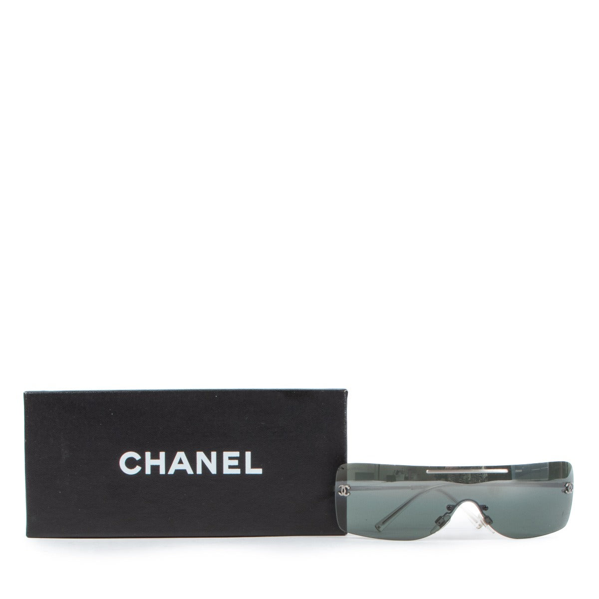 Lunettes de soleil masque Chanel argentées 4080 CC