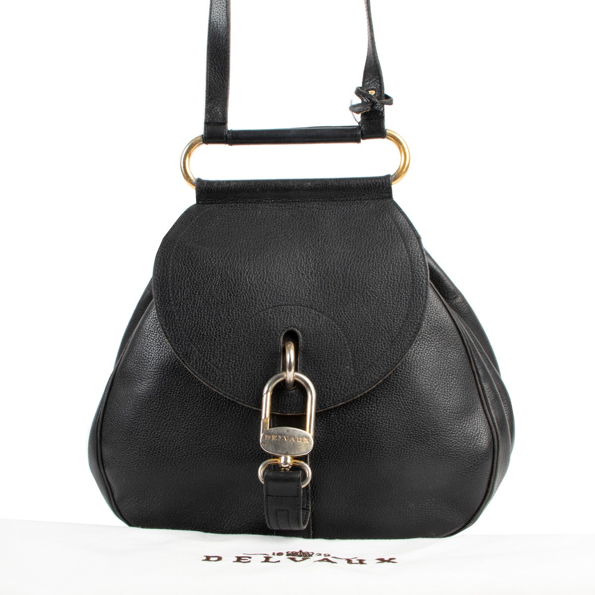 Delvaux Black Cerceau Shoulder Bag
