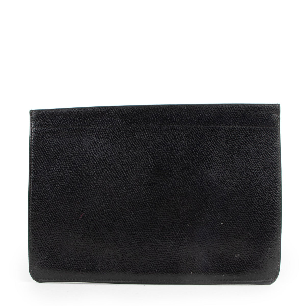 Shop now for your pre-loved, 100% authentic Delvaux Black Grained Leather Clutch, at Labellov.