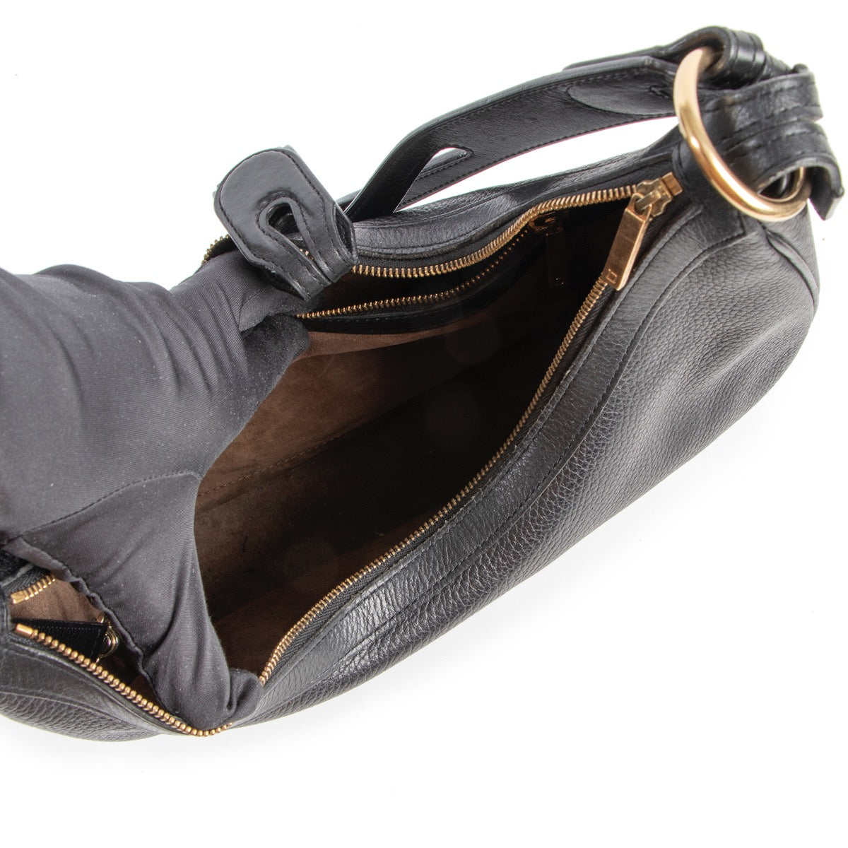 Shop safe online at Labellov in Antwerp this 100% authentic second hand Delvaux Camille PM Black Leather Shoulder Bag