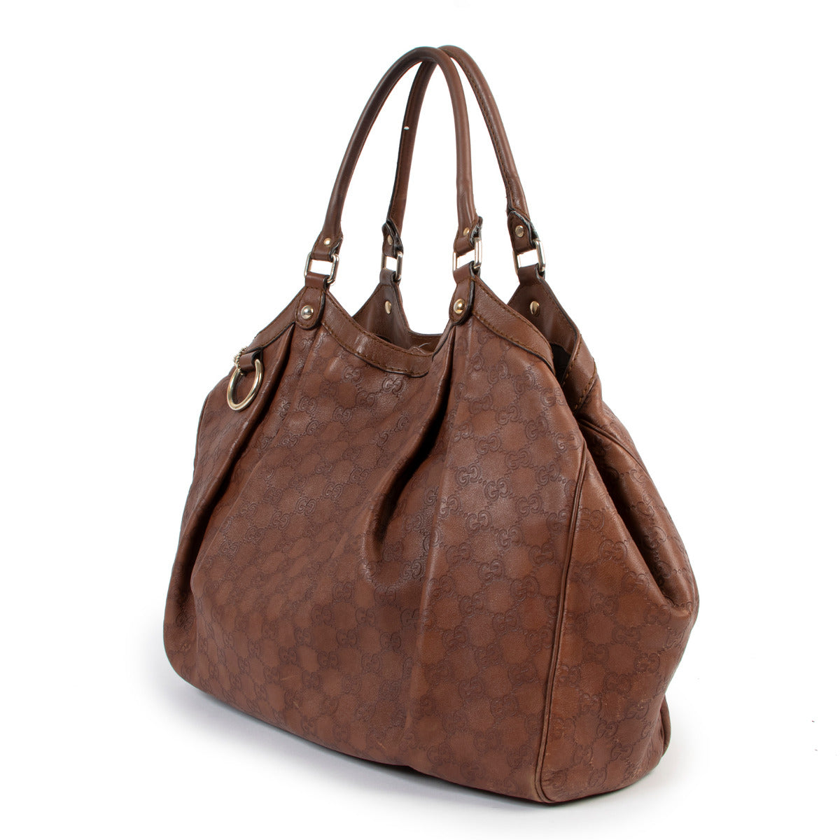 Sac fourre-tout grand format Gucci Sukey marron Guccissima