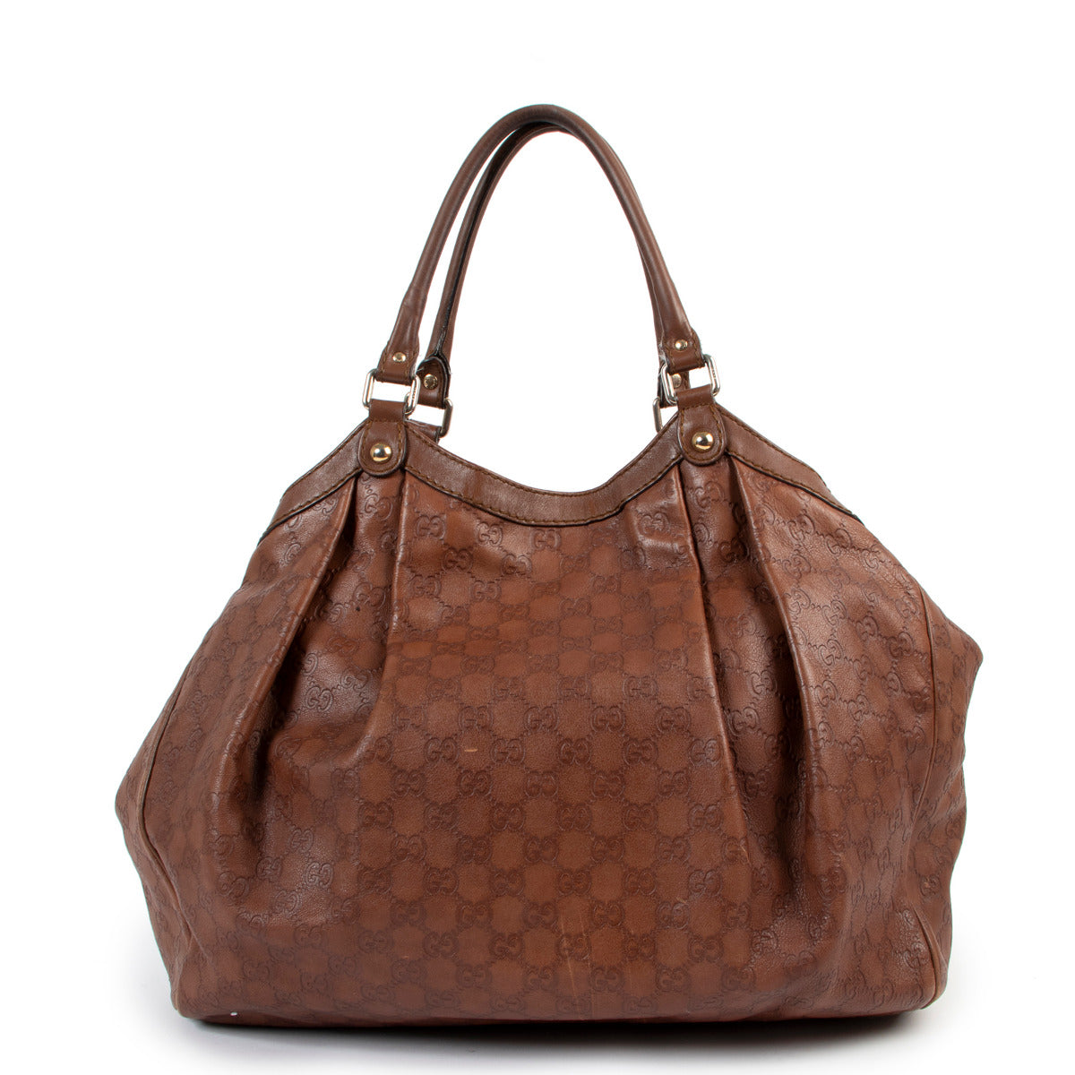 Gucci Brown Guccissima Large Sukey Tote Bag for the best price at Labellov