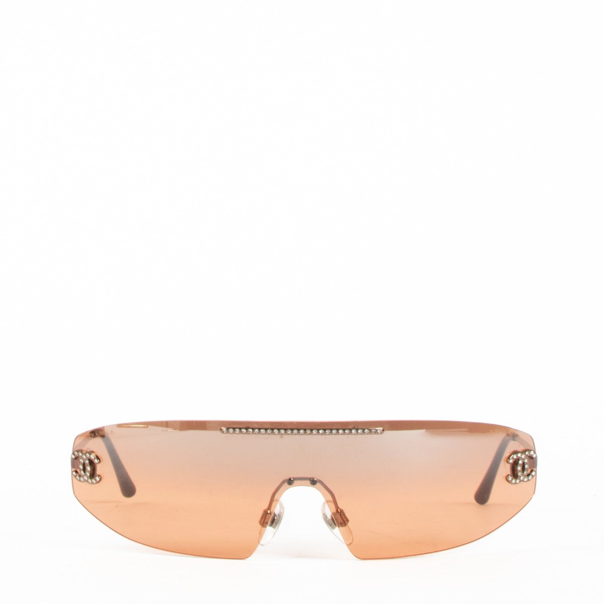 Chanel Silver 4078 CC Crystal Sunglasses