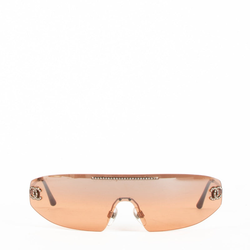 Chanel Silver 4078 CC Crystal Sunglasses