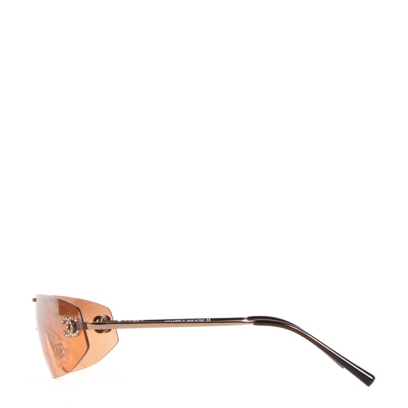 Chanel Silver 4078 CC Crystal Sunglasses
