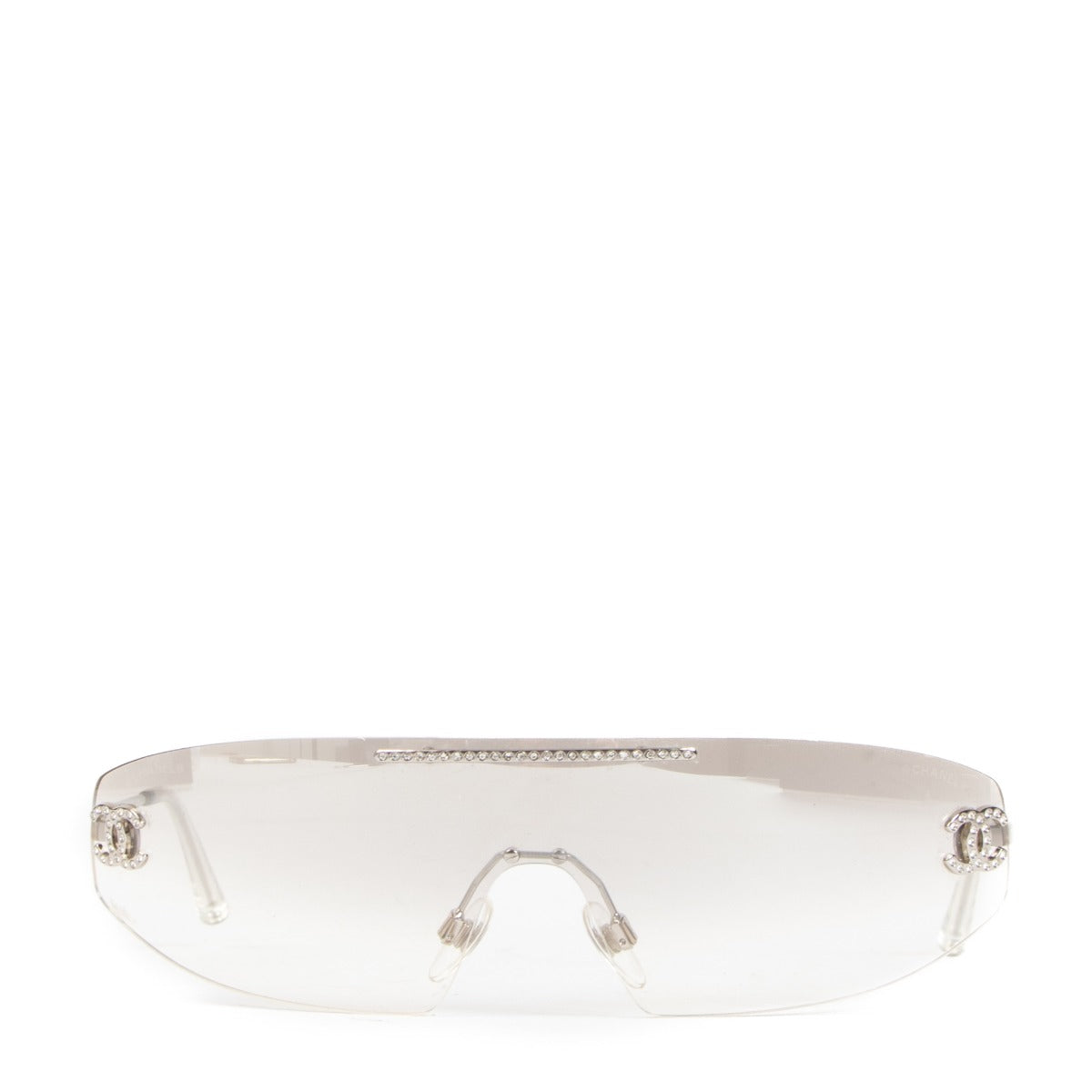 Chanel Silver 4078 CC Crystal Sunglasses