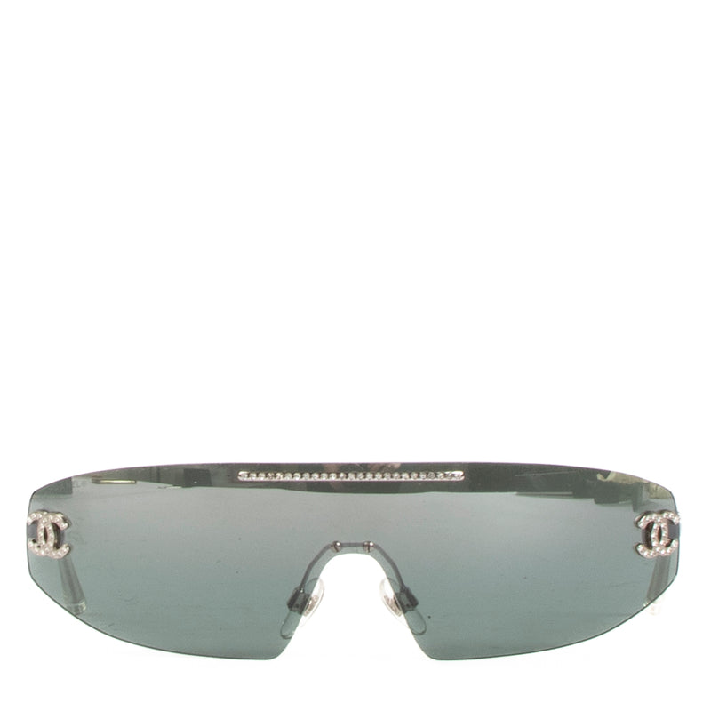 Chanel Black 4078 CC Crystal Sunglasses