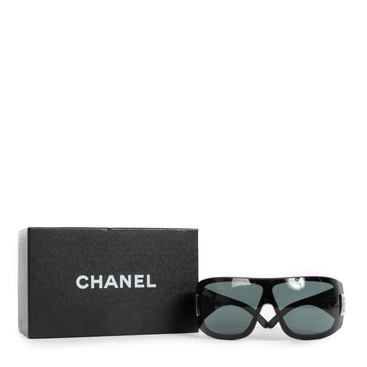 Lunettes de soleil Chanel Noires 5086 en forme de bouclier