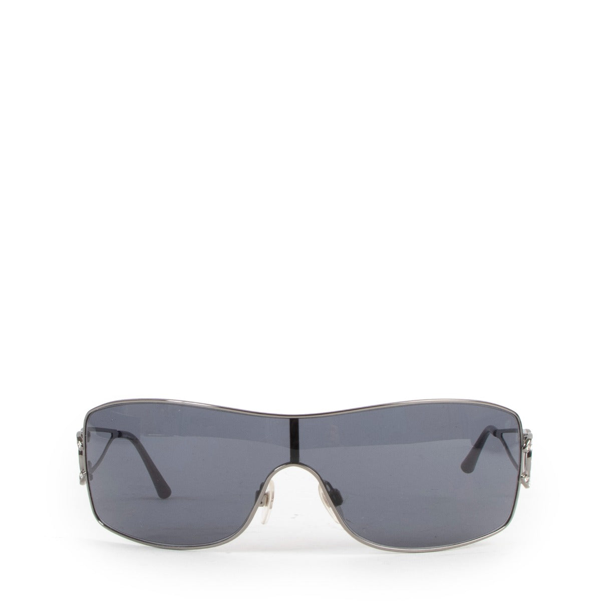 Chanel Black Swarovski Crystal CC Logo Sunglasses 4072-B