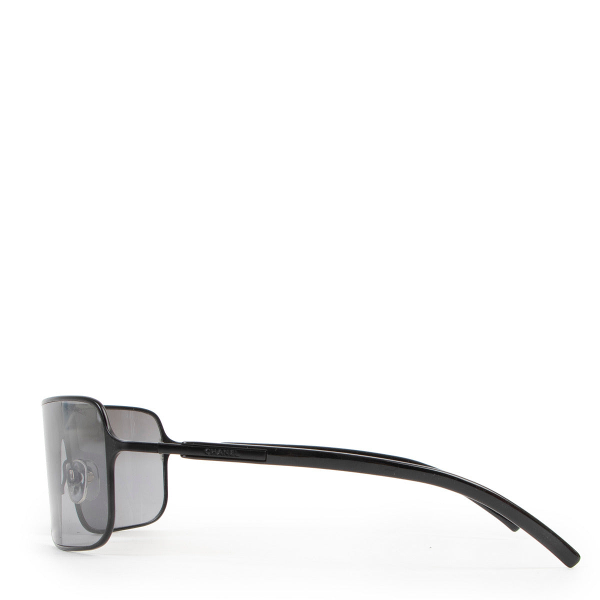 Chanel Black Square Metal Frame Sunglasses