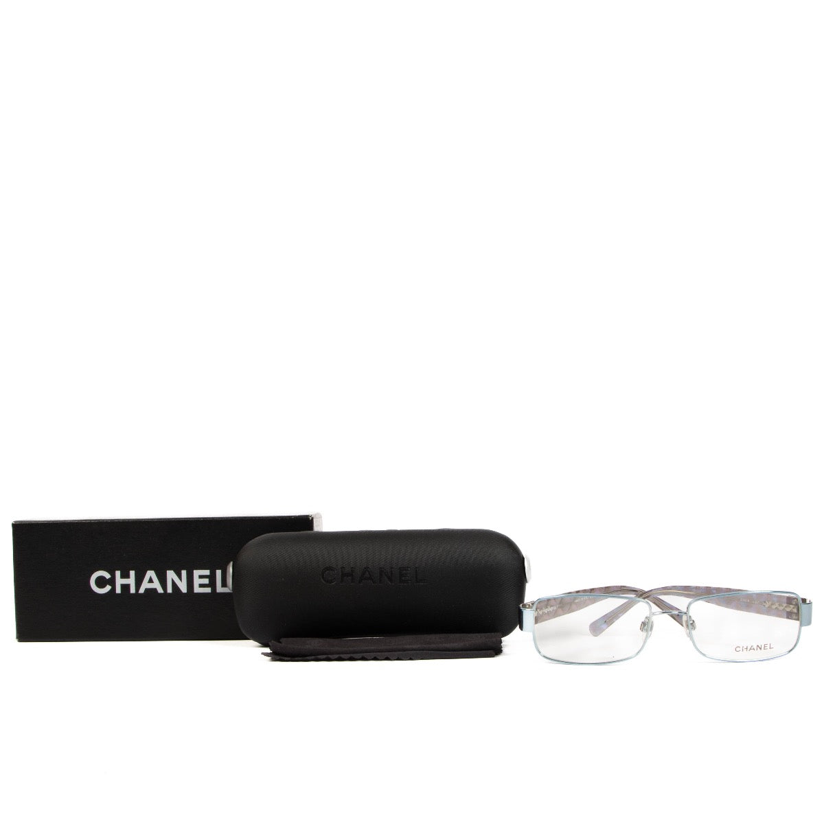 Shop safe online at Labellov these 100% authentic second hand Chanel Blue 2062 Optical Glasses