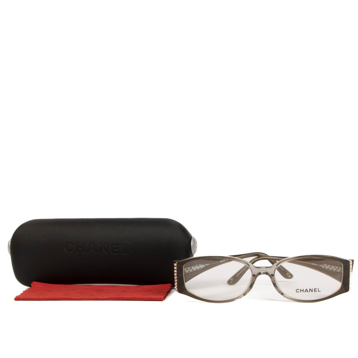 Shop safe online at Labellov these 100% authentic second hand Chanel Grey 3065 Optical Glasses