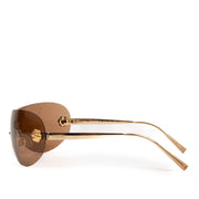 shop safe online at Labellov these 100% authentic second hand Chanel Brown 4086 Camellia Sunglasses
