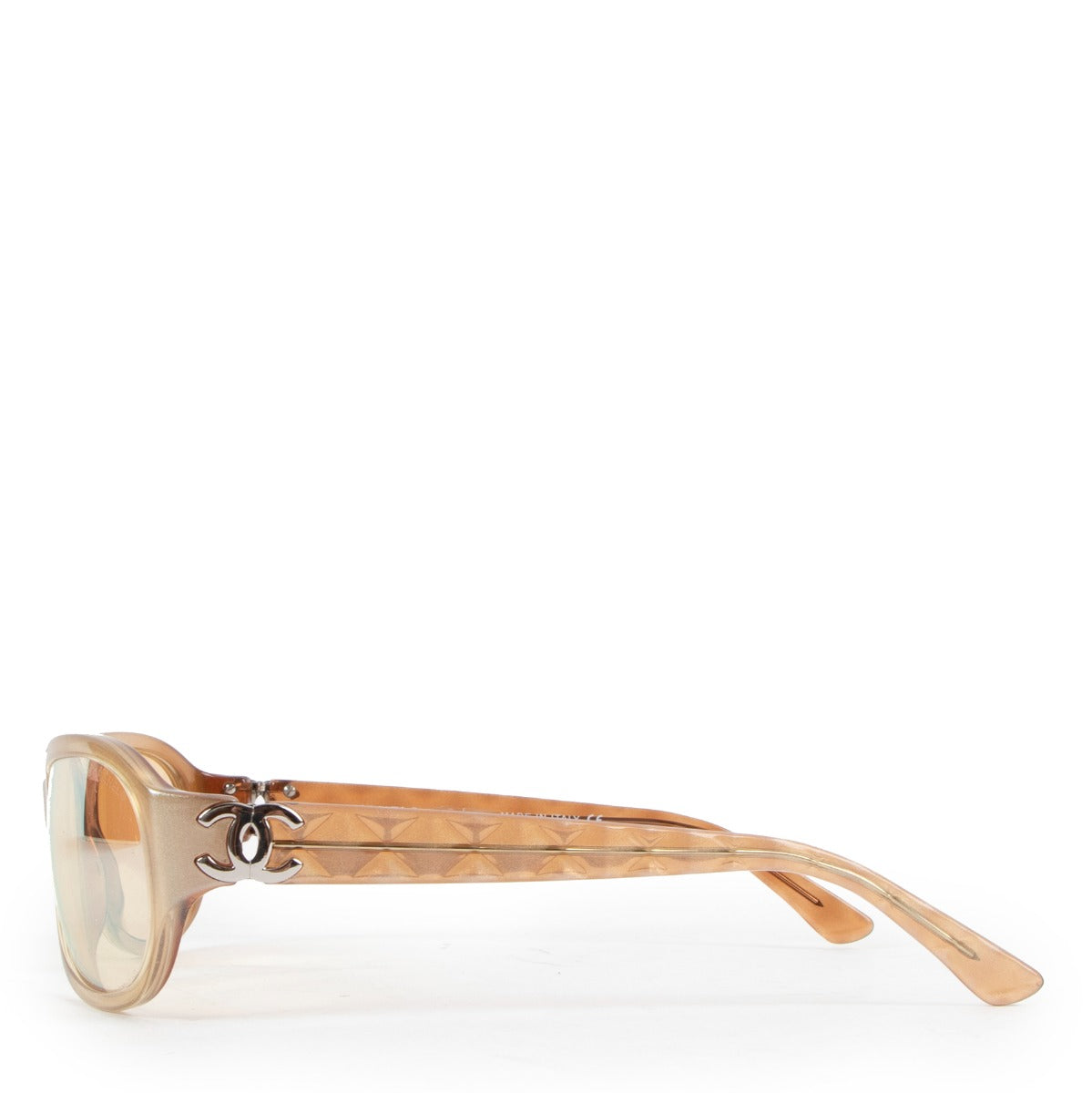 Chanel Gold Schimmer Oval Sunglasses