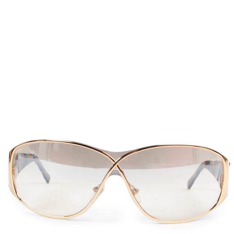 Buy an authentic pair of second hand Chanel Brown Quilted Frame Sunglasses at Labellov