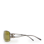 Chanel Green Translucent CC Cystal Sunglasses