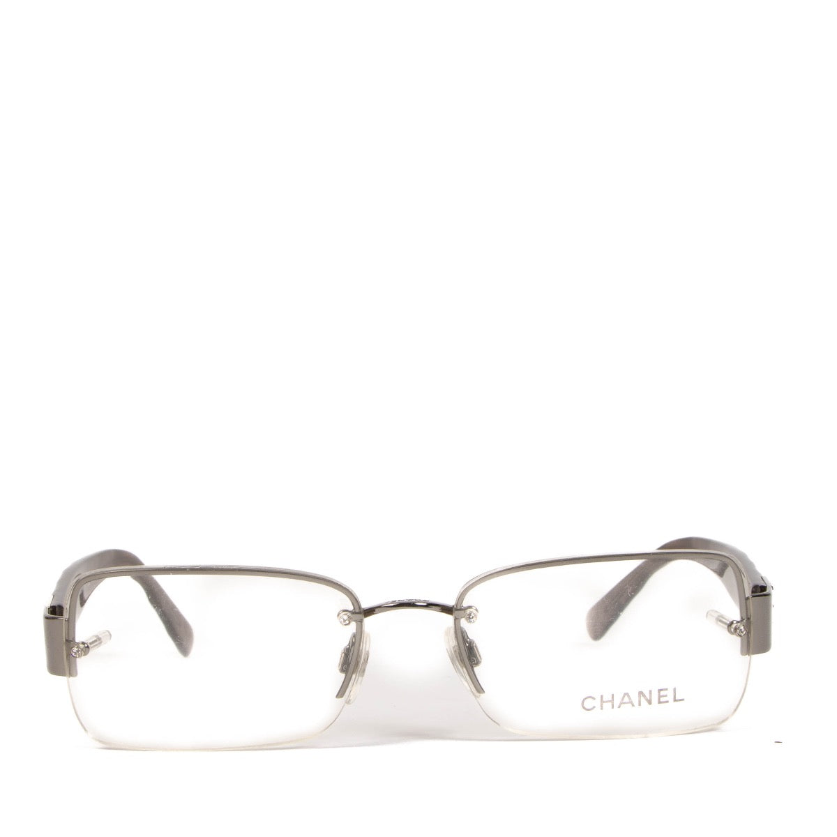 Shop safe online at Labellov these 100% authentic second hand Chanel Grey 2065 CC Quilting Optical Glasses