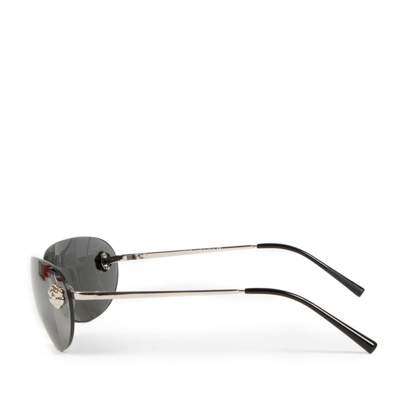 Shop safe online at Labellov these 100% authentic second hand Chanel Black 4084 Camellia Oval Sunglasses