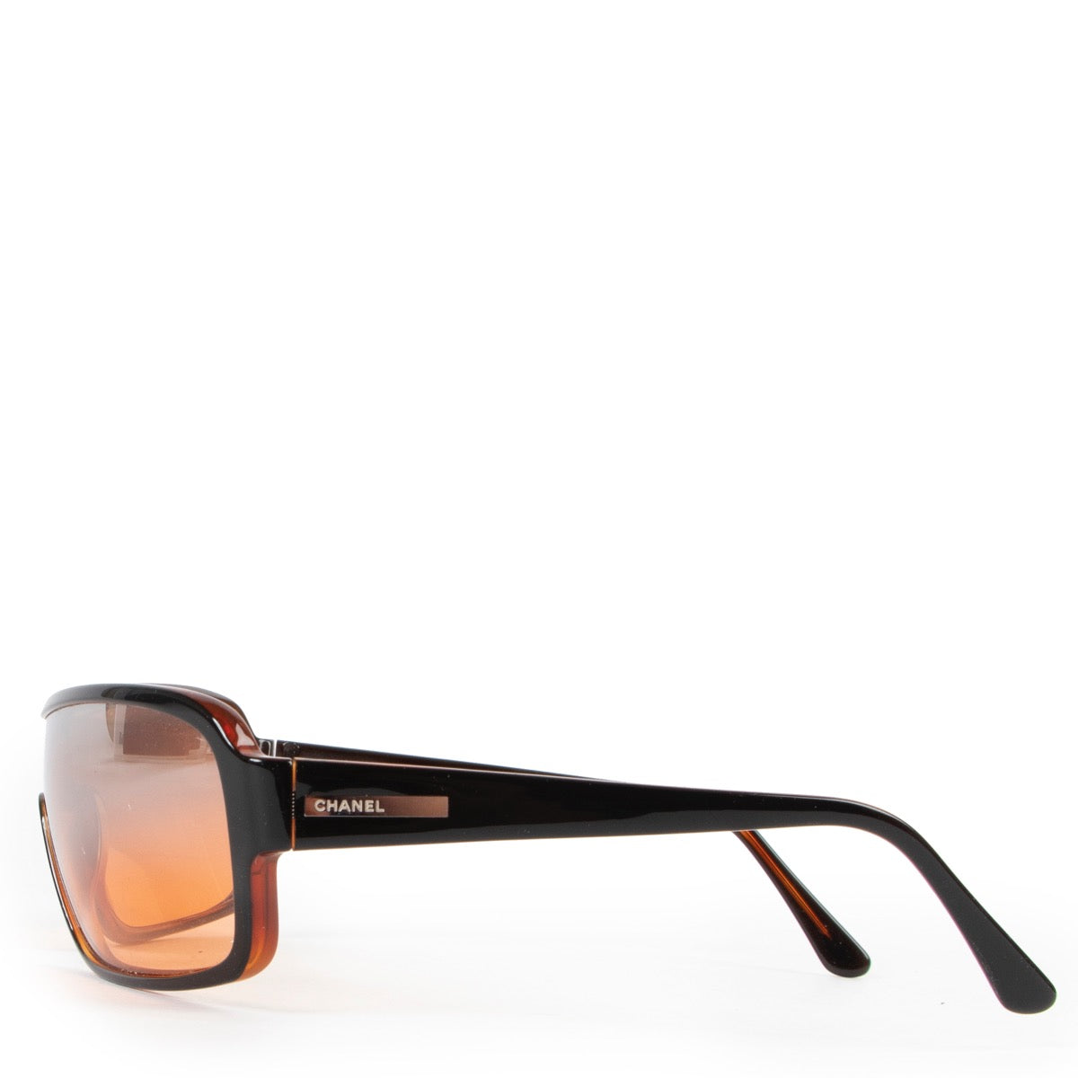 Buy an authentic pair of second hand Chanel Brown Mono-Sunglasses at Labellov
