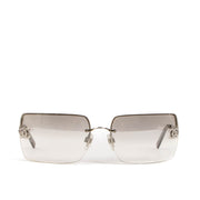 Shop safe online at Labellov these 100% authentic second hand Chanel Silver 4092 CC Rhinestone Sunglasses
