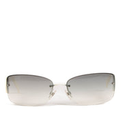 Shop safe online at Labellov these 100% authentic second hand Chanel White 4117 CC Crystal Sunglasses