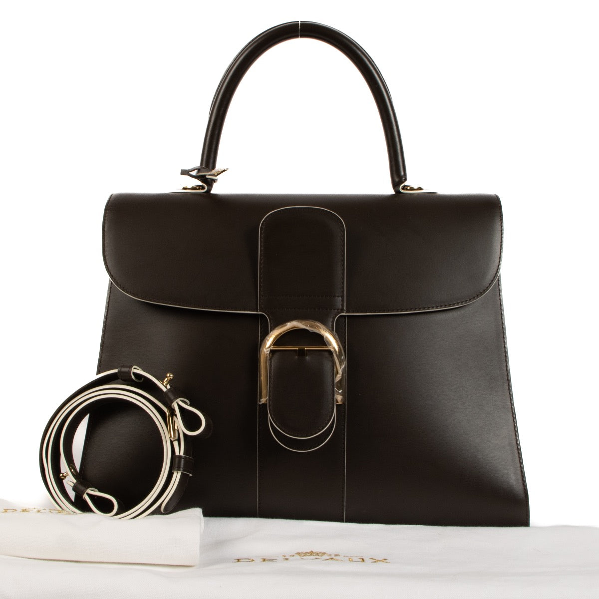 shop 100% authentic second hand Delvaux Ebene Box Calf Brillant GM on Labellov.com