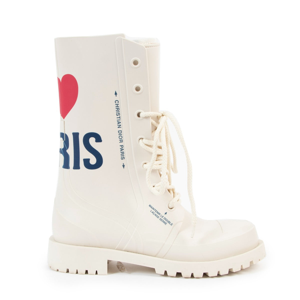 Buy a 100% authentic pair of second hand Diorcamp White Rubber Ankle Boots Size 37 at Labellov