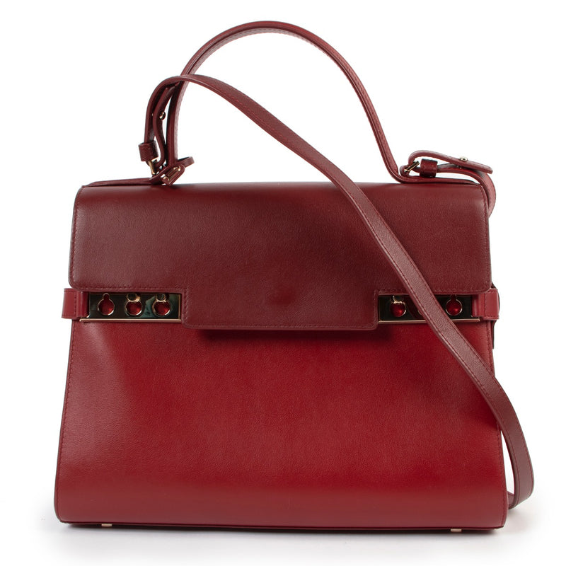 Shop second hand luxury designer vintage Delvaux Autumn/Winter 2016 Tempête GM Camaïeux Rouge de Pourpre Limited Edition at Labellov.